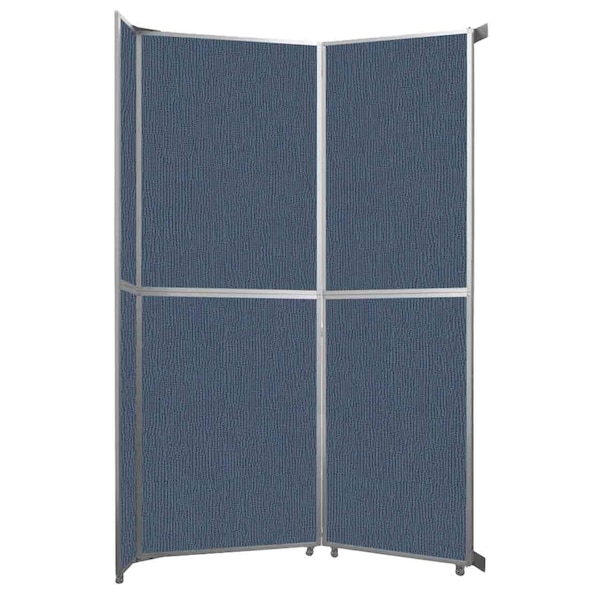 Operable Wall Folding Room Divider 7'11" x 12'3" Ocean Fabric